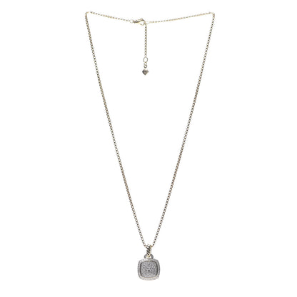 David Yurman 18K Yellow Gold Diamond 11mm Albion Pendant Necklace 3 of 6
