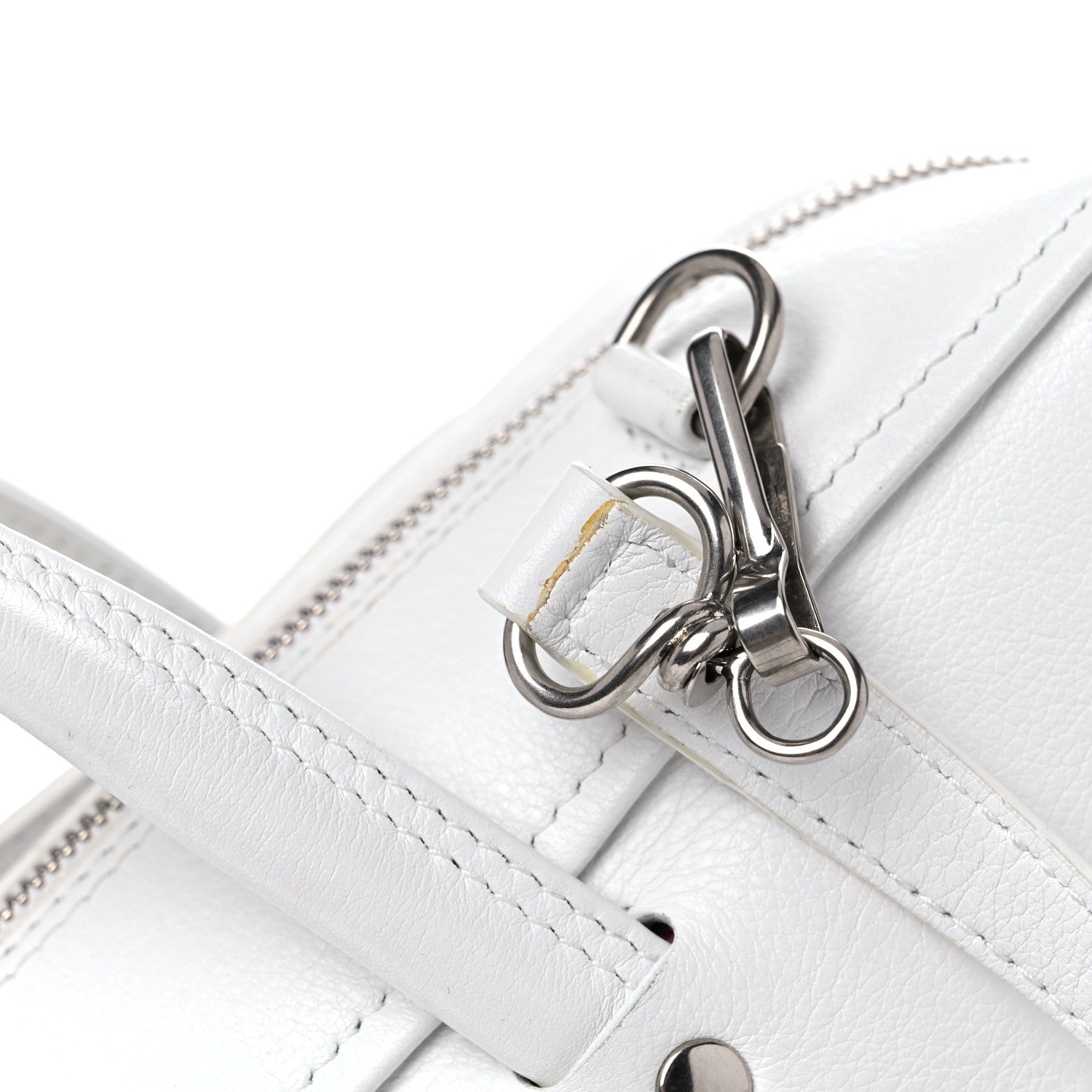 Balenciaga Calfskin S Triangle Duffle White 10 of 15