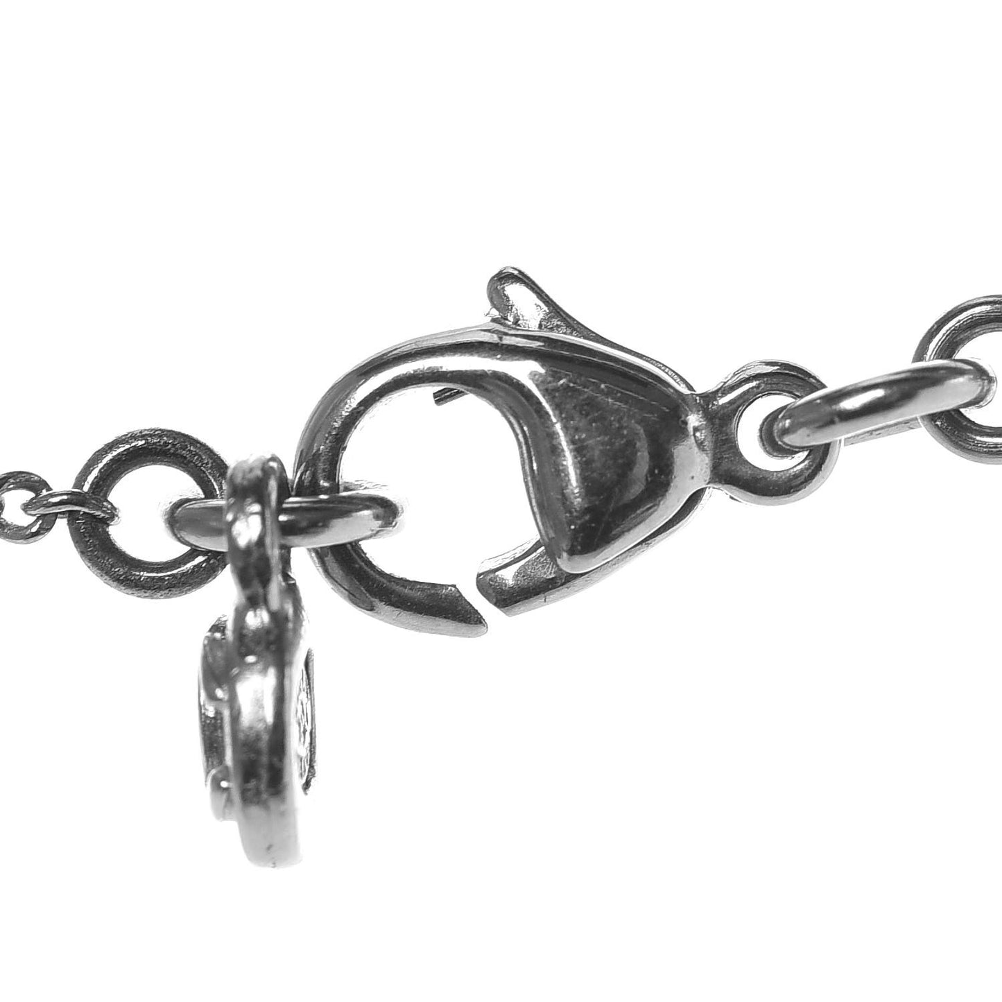 Crystal Baguette Necklace Silver