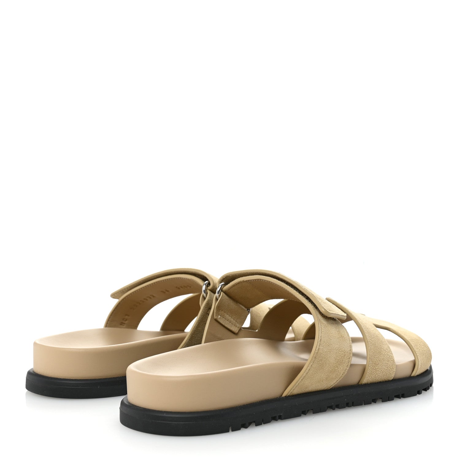 Hermes Suede Goatskin Womens Chypre Sandals 36 Beige Lin 5 of 10