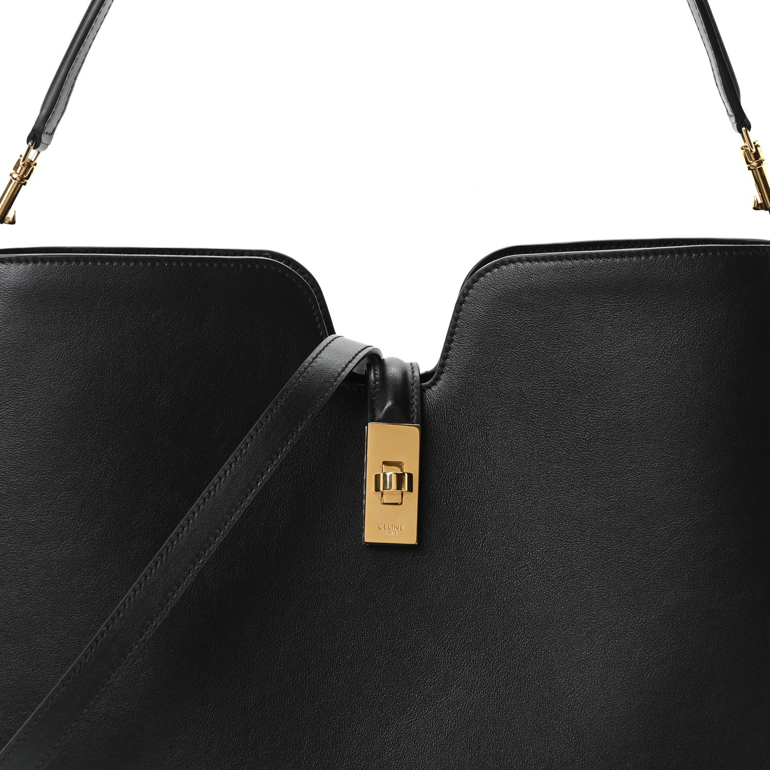Celine Smooth Calfskin Medium Camille 16 Soft Bag Black 8 of 11