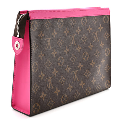 Louis Vuitton Monogram Macassar Pochette Voyage MM Fuchsia 3 of 6