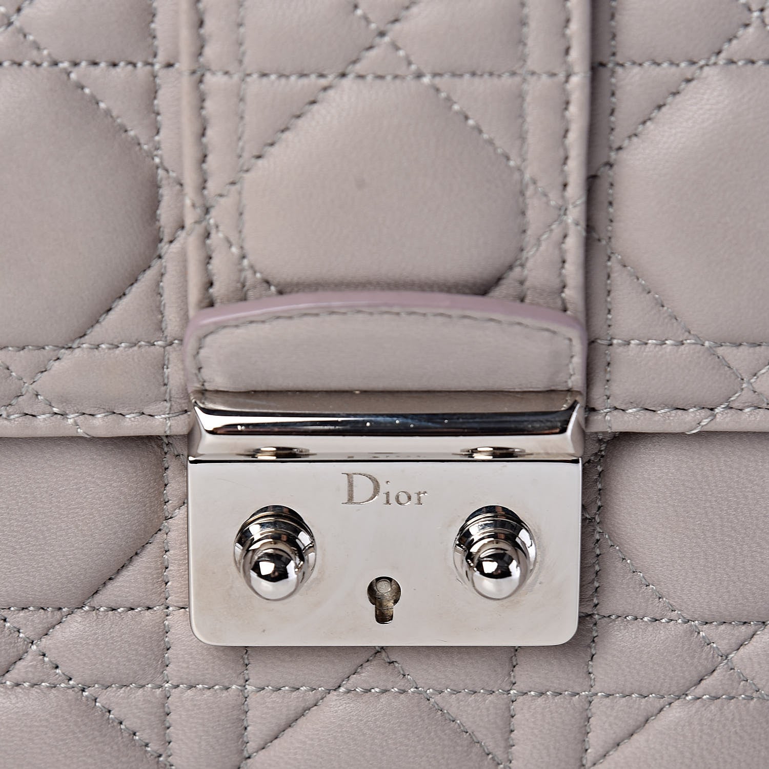 Christian Dior Lambskin Cannage Large Miss Dior Flap Grey 7 of 9