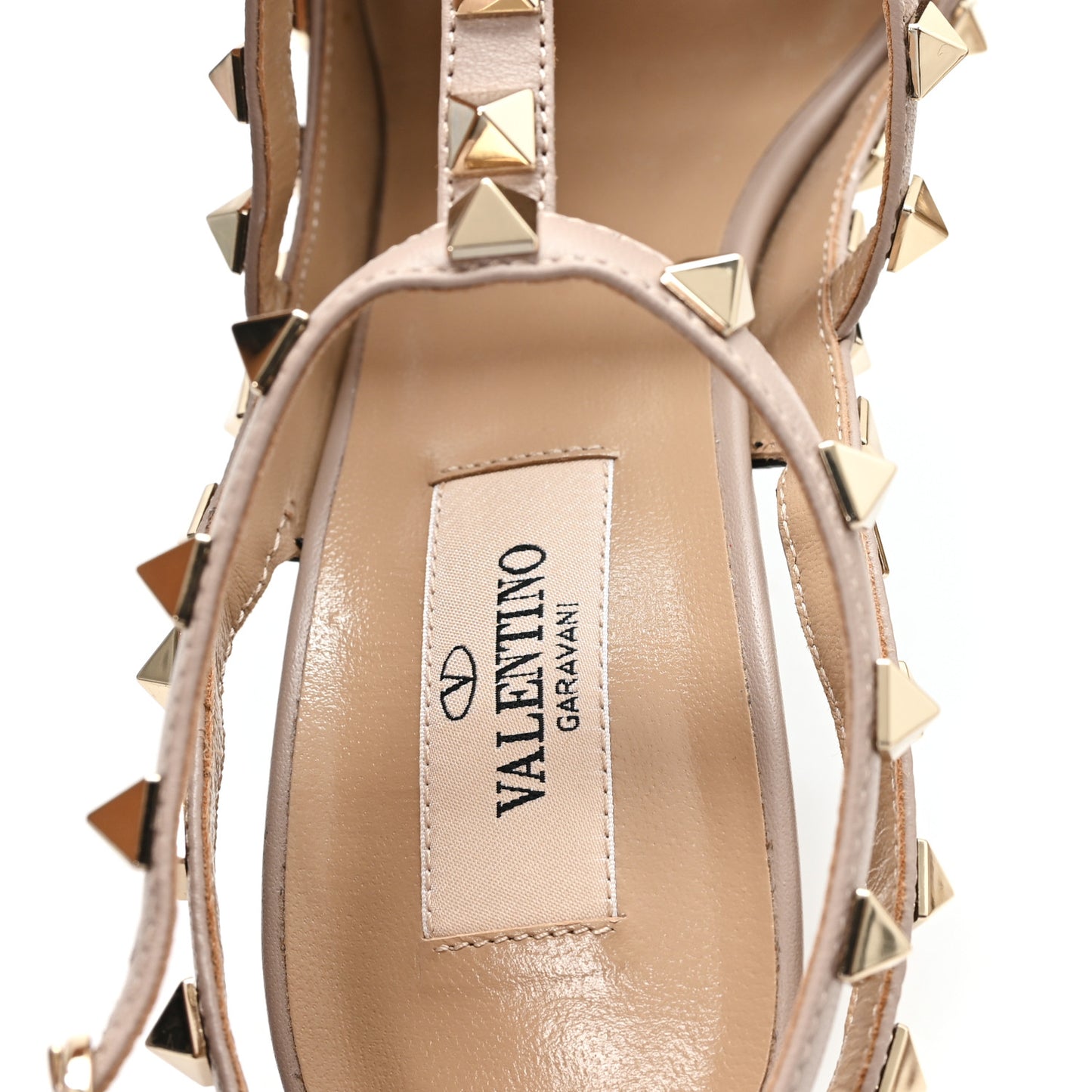 Patent Nappa Rockstud Ankle Strap 100mm Pumps 39 Black Poudre