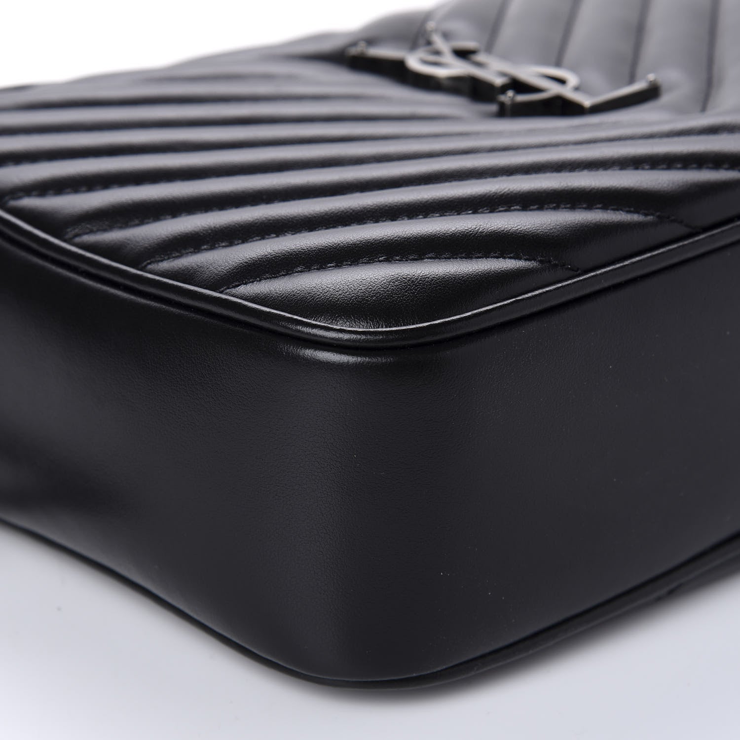 Saint Laurent Calfskin Matelasse Monogram Lou Camera Bag Black 7 of 10