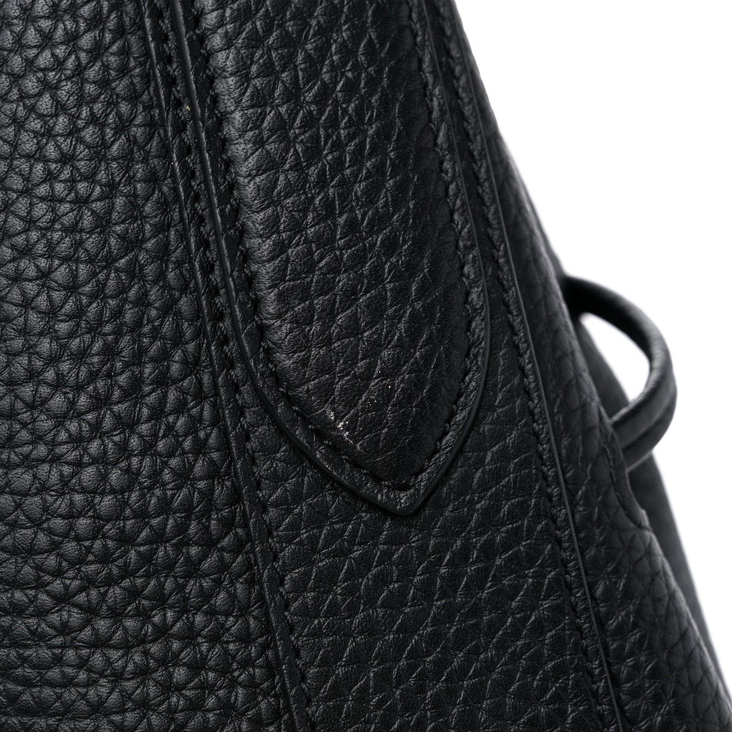 Heavy Grain Calfskin Small Millie Tote Black