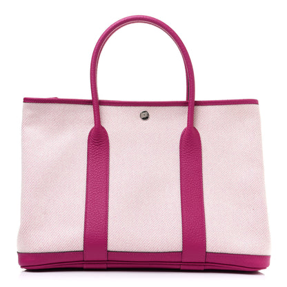Hermes Toile Negonda Garden Party Tote 36 MM Ecru Rose Pourpre 1 of 11