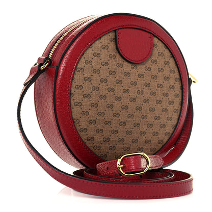 Gucci X DORAEMON Mini Vintage GG Supreme Monogram Mini Round Shoulder Bag Beige Cherry Red 3 of 17