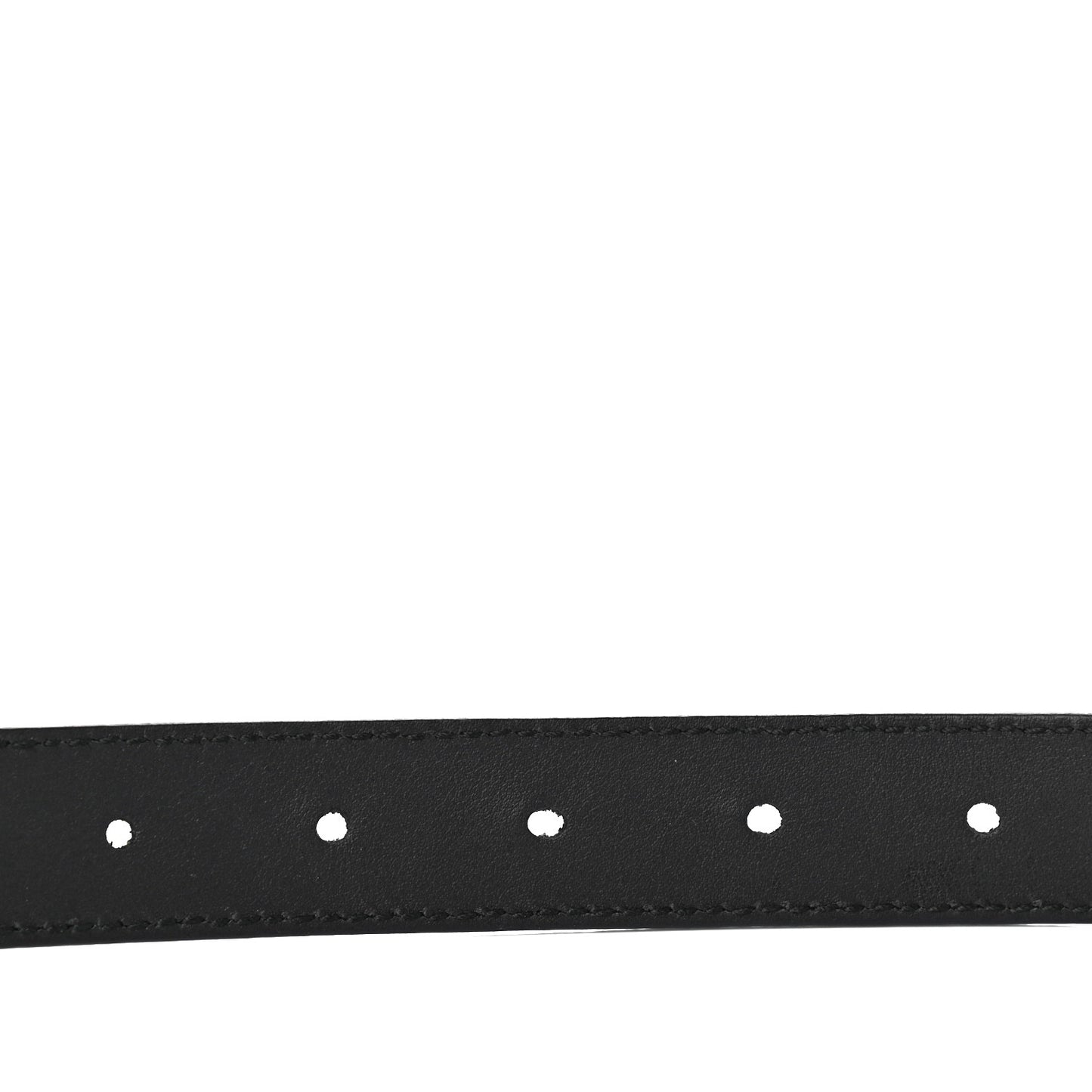 Calfskin Metal Flower Interlocking G Belt 80 32 Black