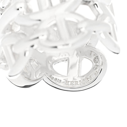 Hermes Sterling Silver GM Chaine d'Ancre Enchainee Band Ring 52 6 4 of 6