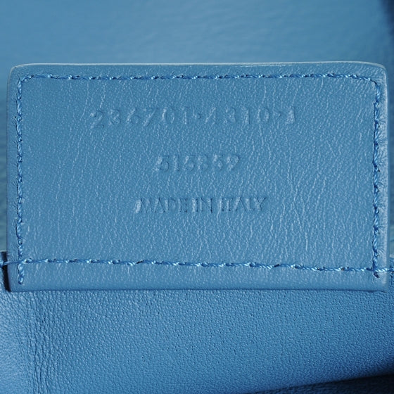 Veau Leather Papier A4 Tote Blue