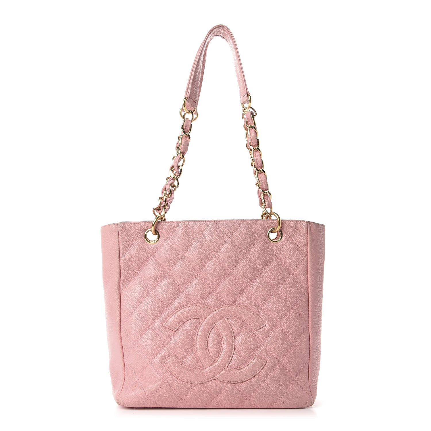 Chanel Caviar Quilted Petit Shopping Tote PST Pink 1 of 16