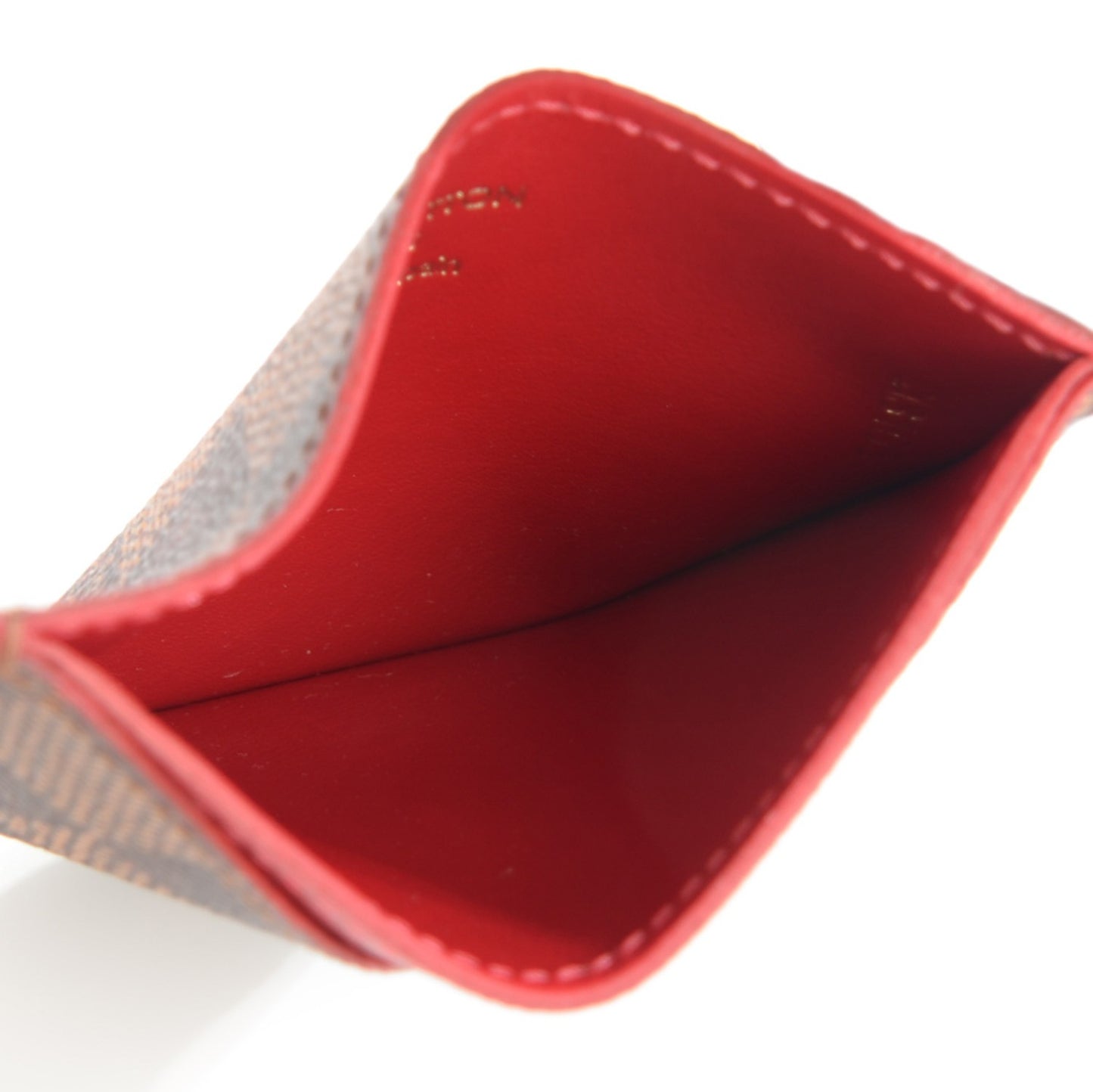 Damier Ebene Caissa Card Holder Cherry
