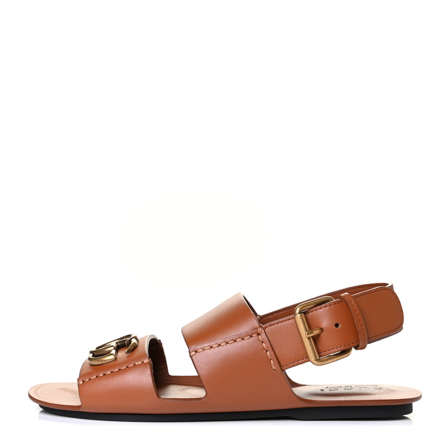 Calfskin Mens GG Marmont Slingback Sandals 9 Bright Cuir