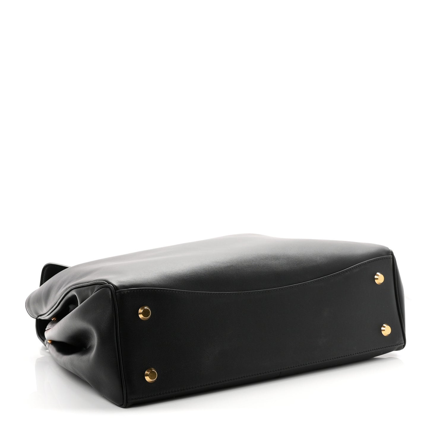 Smooth Calfskin Large Rodeo Top Handle Handbag Black