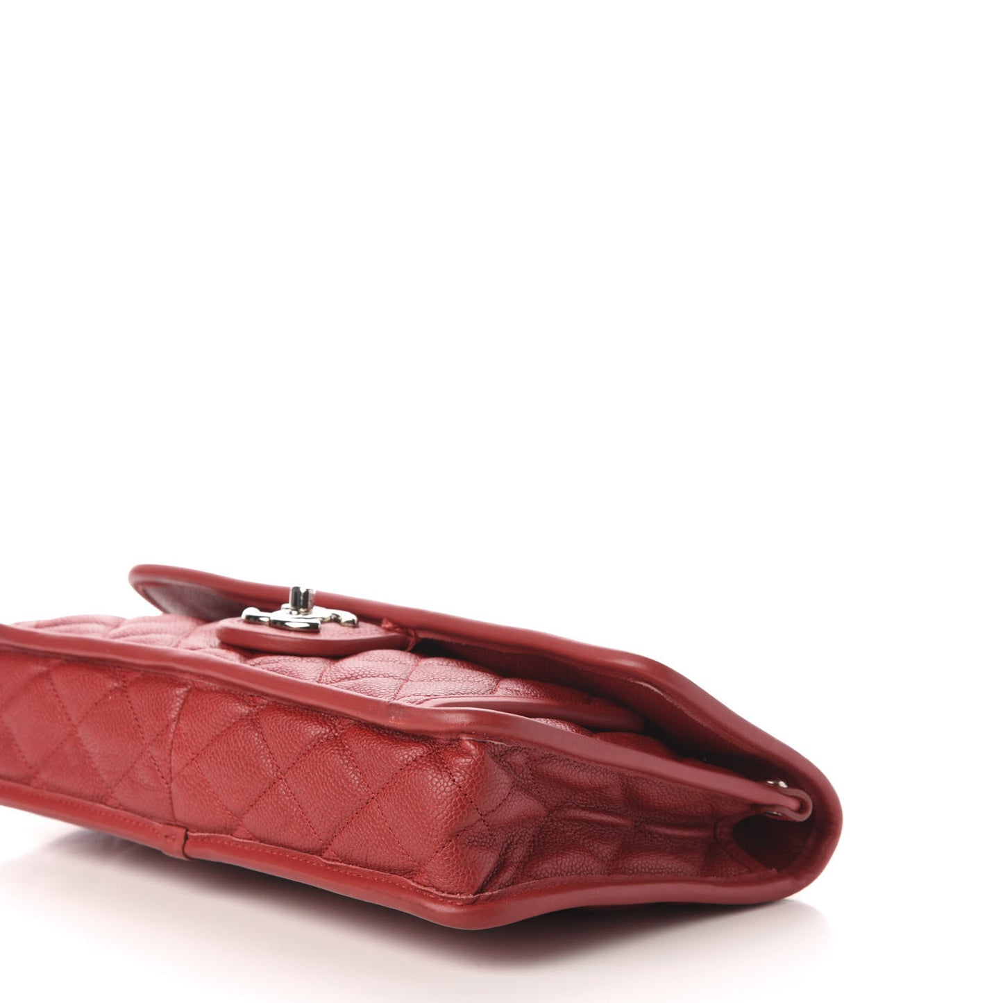 Caviar Quilted Medium French Riviera Flap Red