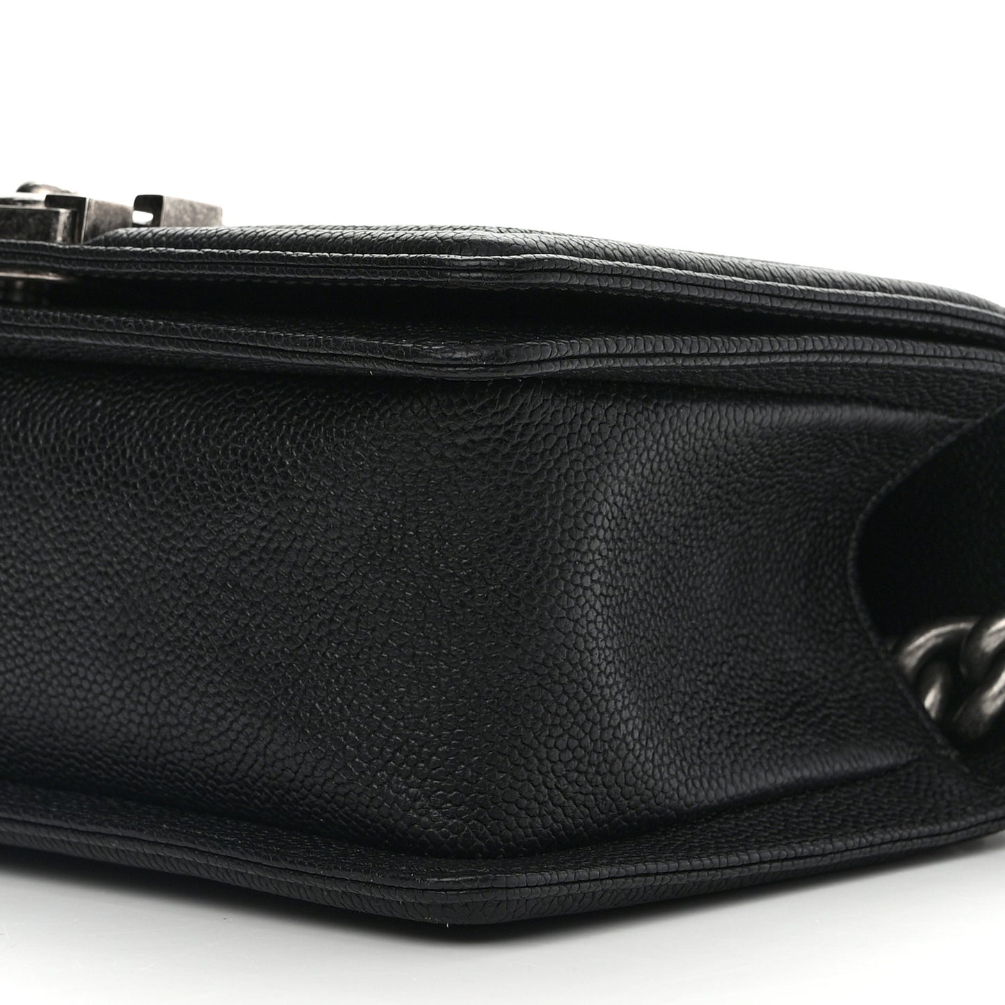 Caviar Quilted Small Boy Flap Black
