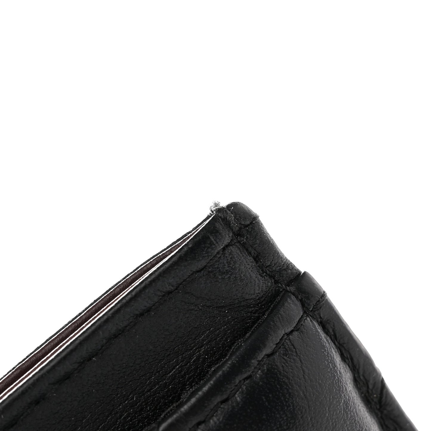 Aged Calfskin Quilted Lucky Charms Reissue Card Holder Black