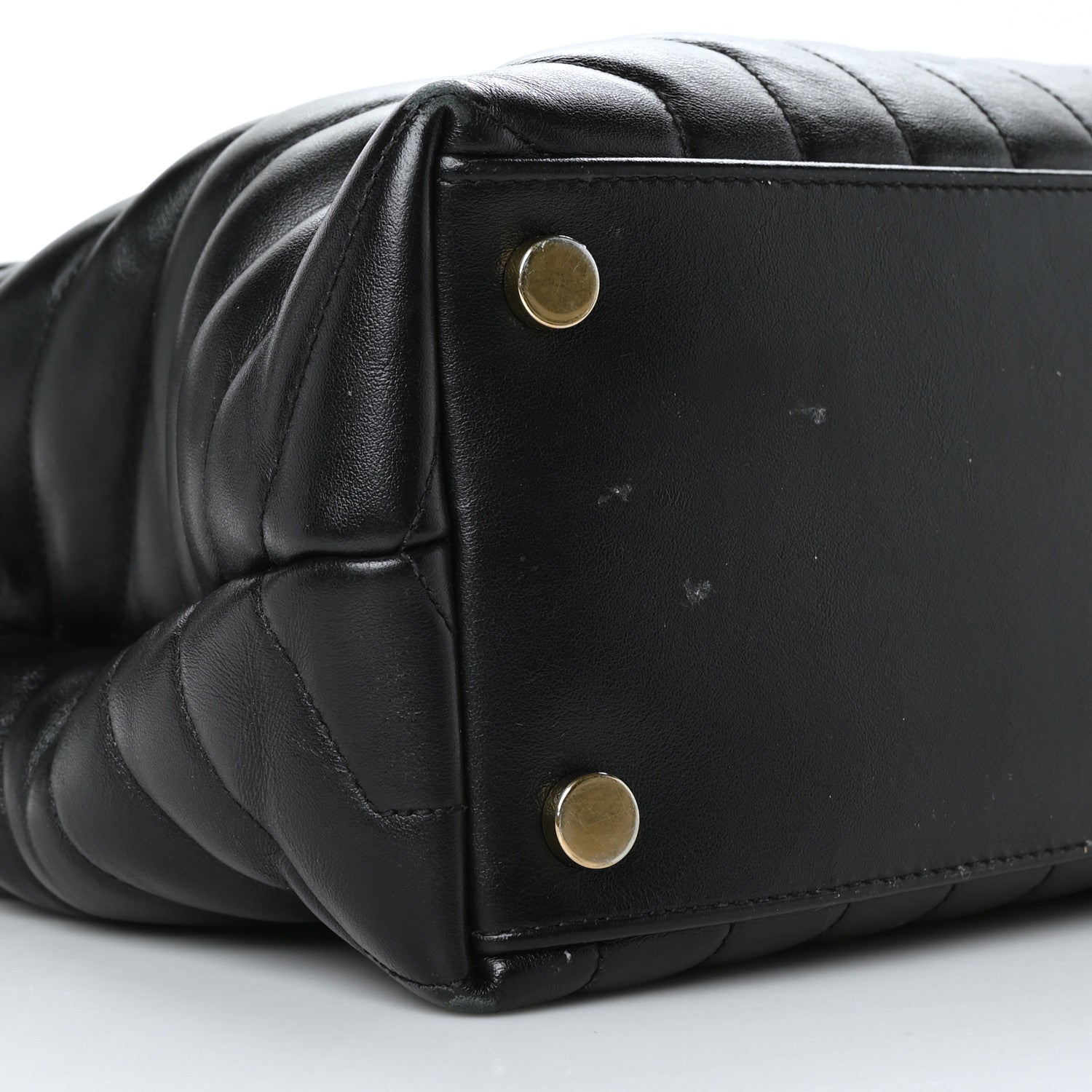 Saint Laurent Calfskin Y Quilted Monogram Large Loulou Chain Satchel Black 9 of 9