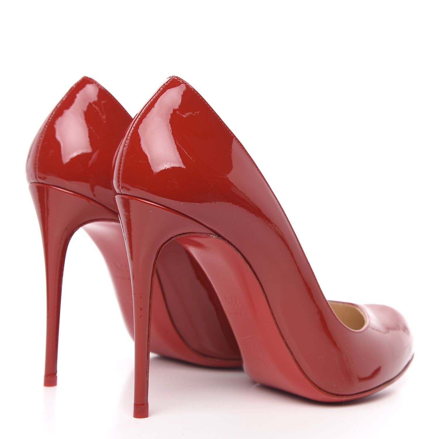 Christian Louboutin Patent Breche 100 Pumps 37.5 Flamenco 4 of 8