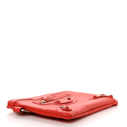 Balenciaga Matte Goatskin Rubber Covered Classic Hardware Small Pouch Rouge Coquelicot 4 of 9