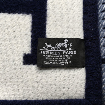Hermes Wool Cashmere Avalon III Blanket Caban Ecru 3 of 3