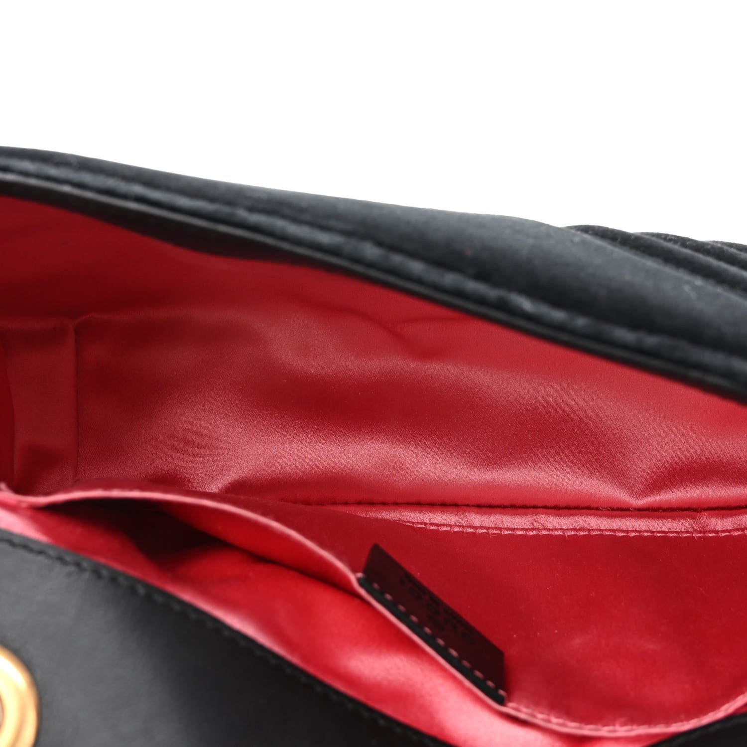 Gucci Velvet Matelasse Mini GG Marmont Shoulder Bag Black 5 of 10