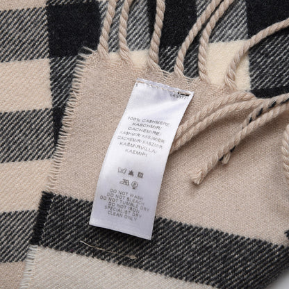Burberry Cashmere House Check Fringe Scarf Stone 6 of 6