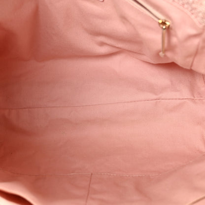 Chanel Straw Lurex Small Deauville Tote Pink 5 of 10