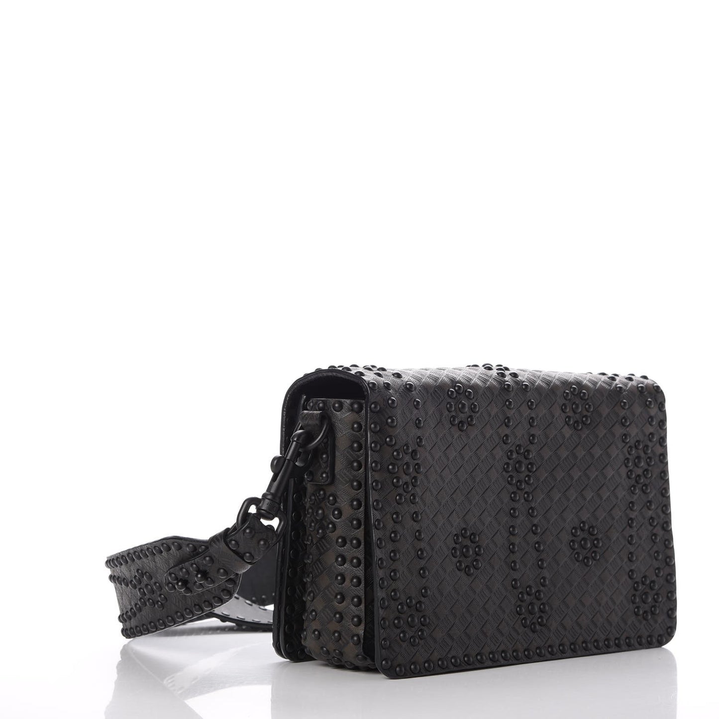 Calfskin Studded Dio(r)evolution Flap Bag Black