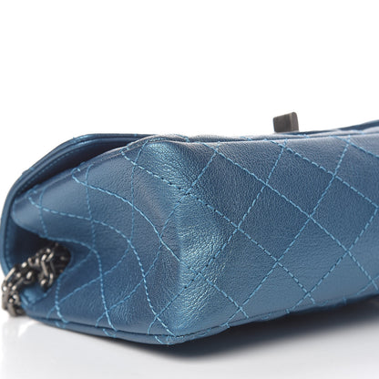 Chanel Metallic Sheepskin Quilted 2.55 Reissue Mini Flap Blue 8 of 12