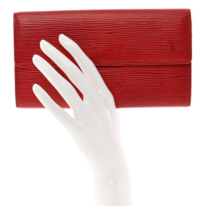 Louis Vuitton Epi Sarah Wallet Castillan Red 3 of 12