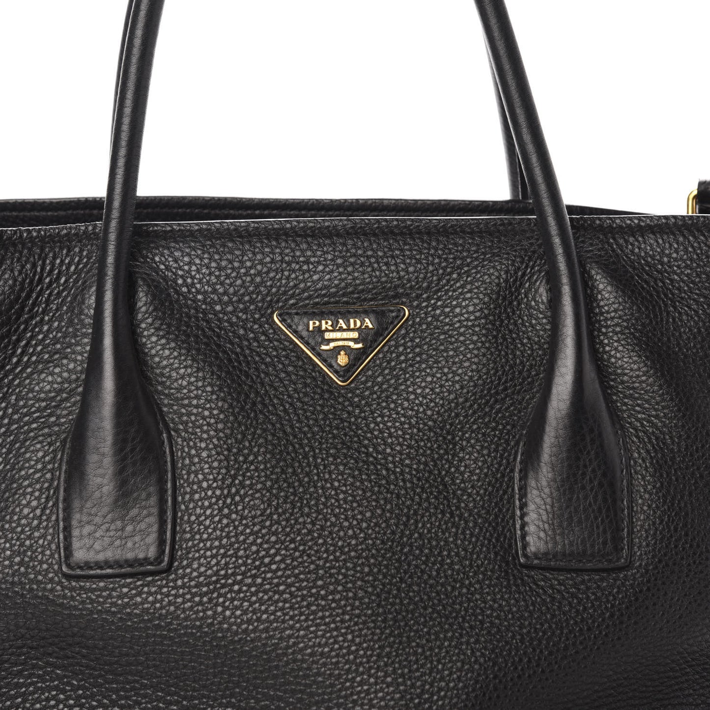 Vitello Daino Shopping Tote Black