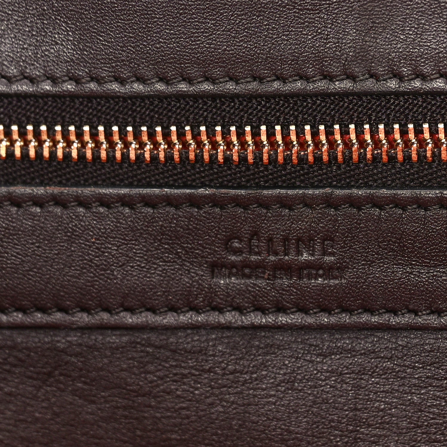 Celine Smooth Calfskin Medium Belt Cabas Phantom Dark Brown 6 of 10