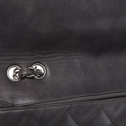 Chanel Lambskin Quilted Jumbo Single Flap Dark Grey 7 of 10