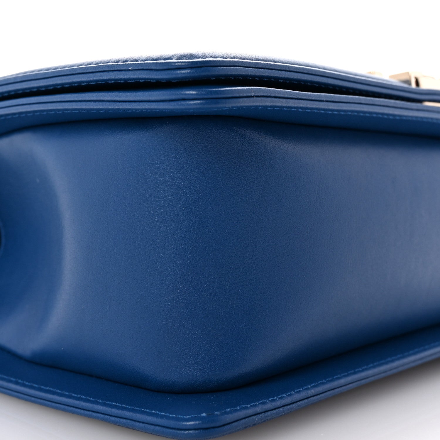 Chanel Lambskin Chevron Quilted Medium Boy Flap Blue 9 of 10