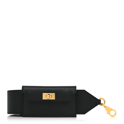 Hermes Swift Epsom Pocket Kelly Shoulder Strap Black 1 of 6