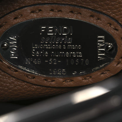 Fendi Cuoio Romano Selleria Bi-Color Mini Peekaboo Iconic Satchel Black Mou 6 of 10