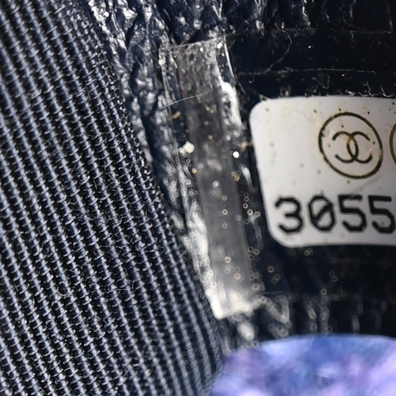 Chanel Wool Tweed Quilted Large Chanel 19 Flap Purple Black Blue 7 of 10