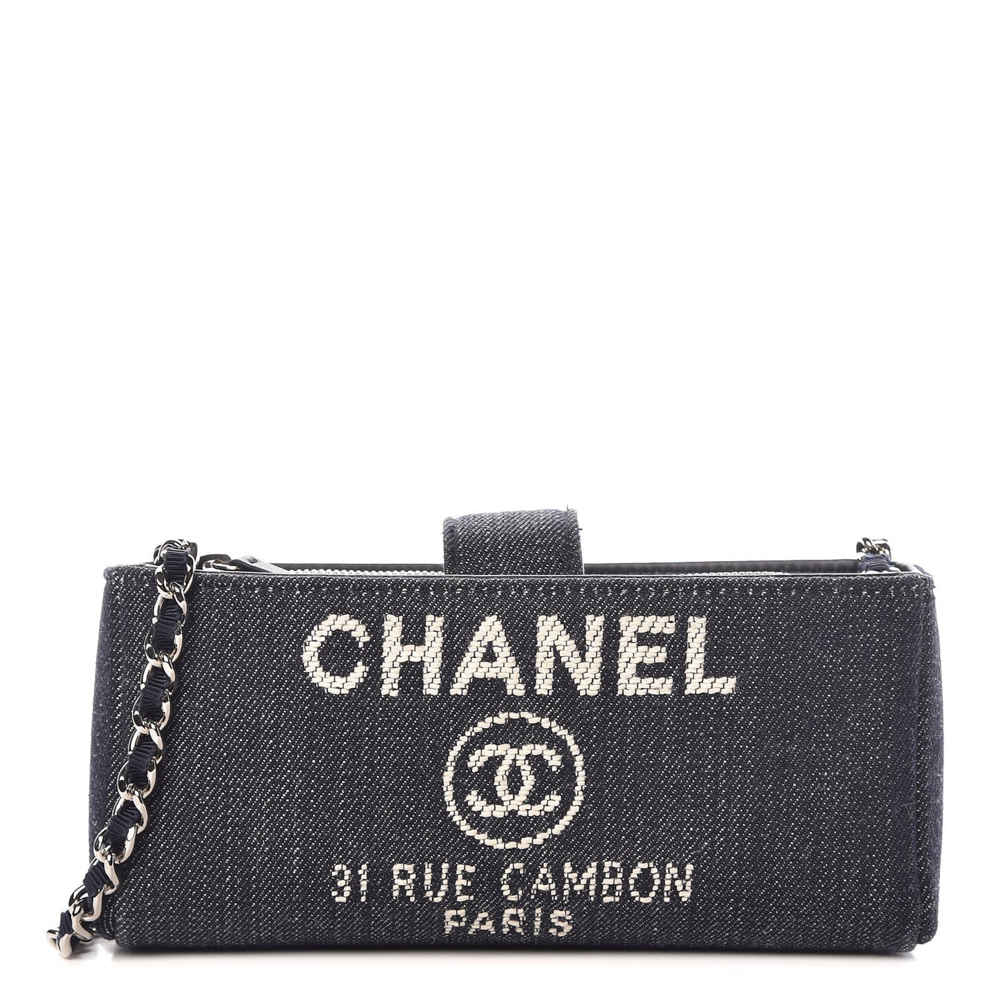 Canvas Deauville Phone Holder Crossbody Dark Blue