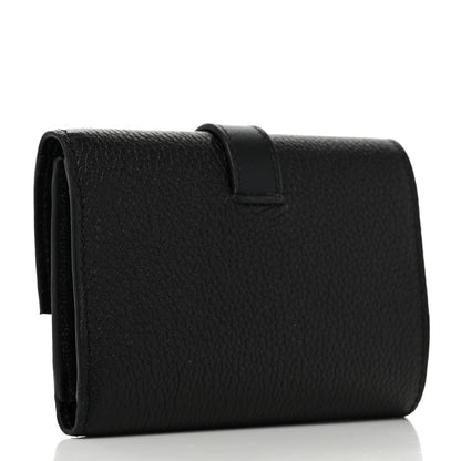 Loewe Grained Calfskin Small Vertical Wallet Black 3 of 8