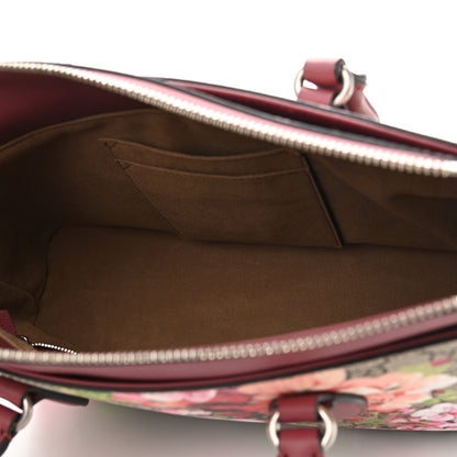 Gucci GG Supreme Monogram Blooms Small Zip Top Tote Beige Multicolor Dry Rose 4 of 13