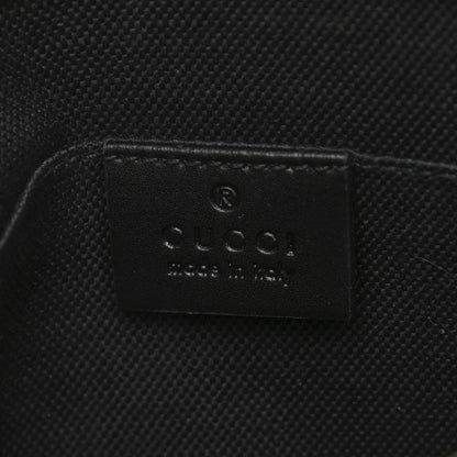 Gucci GG Supreme Monogram Web Small Flat Messenger Bag Black Grey 6 of 10