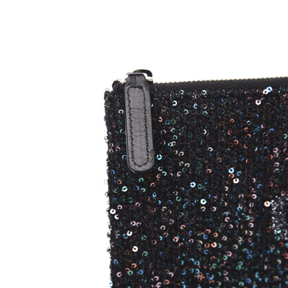 Chanel Canvas Sequin Medium Deauville Cosmetic Pouch Black 13 of 13