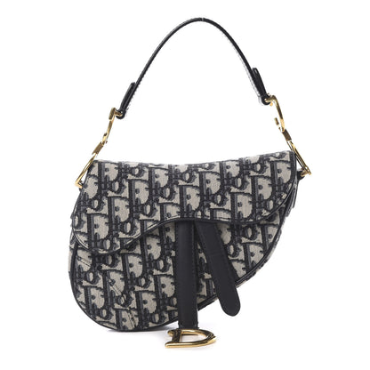 Christian Dior Oblique Mini Saddle Bag Blue 1 of 10