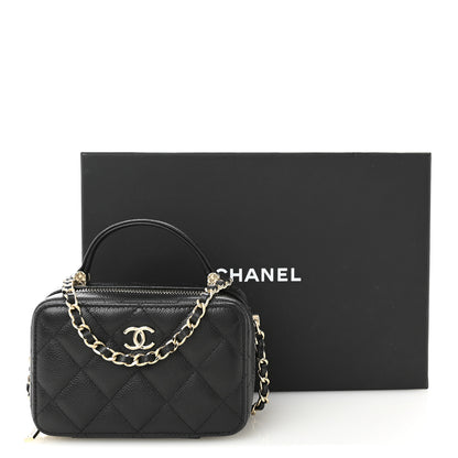 Chanel Caviar Quilted Small Top Handle Vanity Case Black 12 of 12