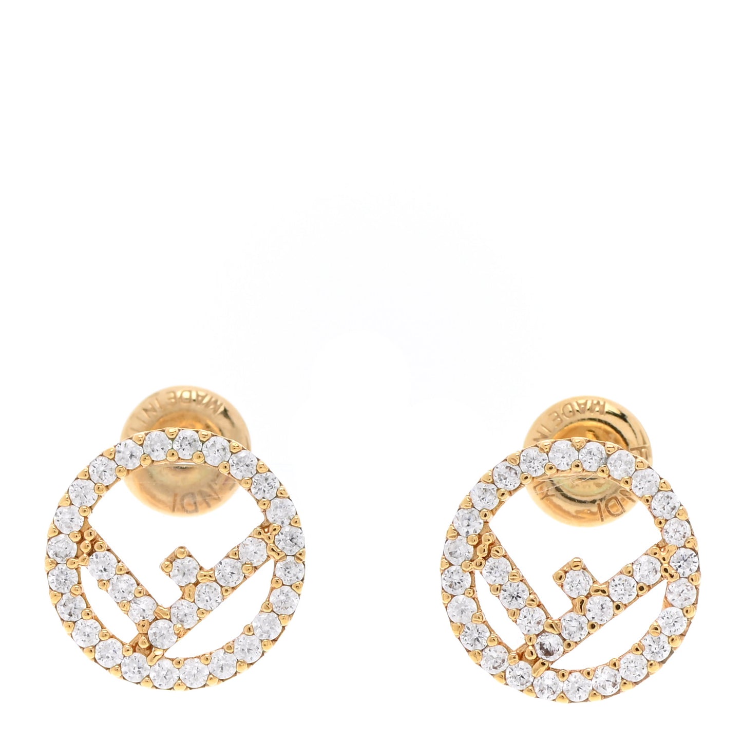 Metal Crystal F is Fendi Earrings Gold