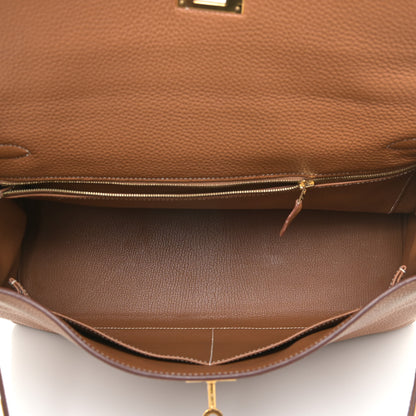 Hermes Togo Kelly Retourne 35 Gold 4 of 12