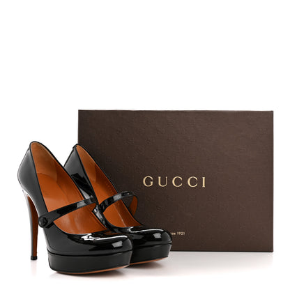 Gucci Vernice Crystal Betty Mary Jane Platform Pumps 36.5 Black 11 of 11