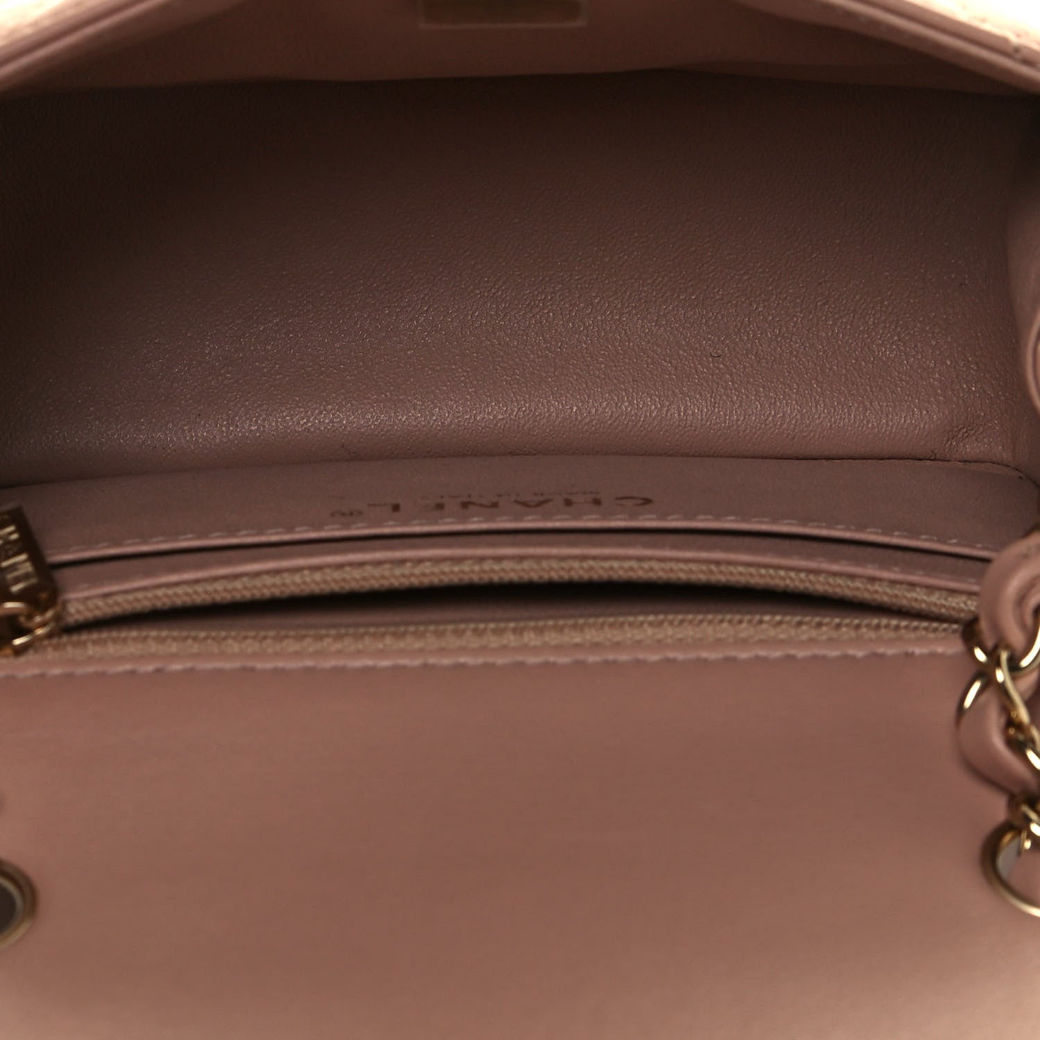 Chanel Lambskin Quilted Mini Square Flap Beige 5 of 13